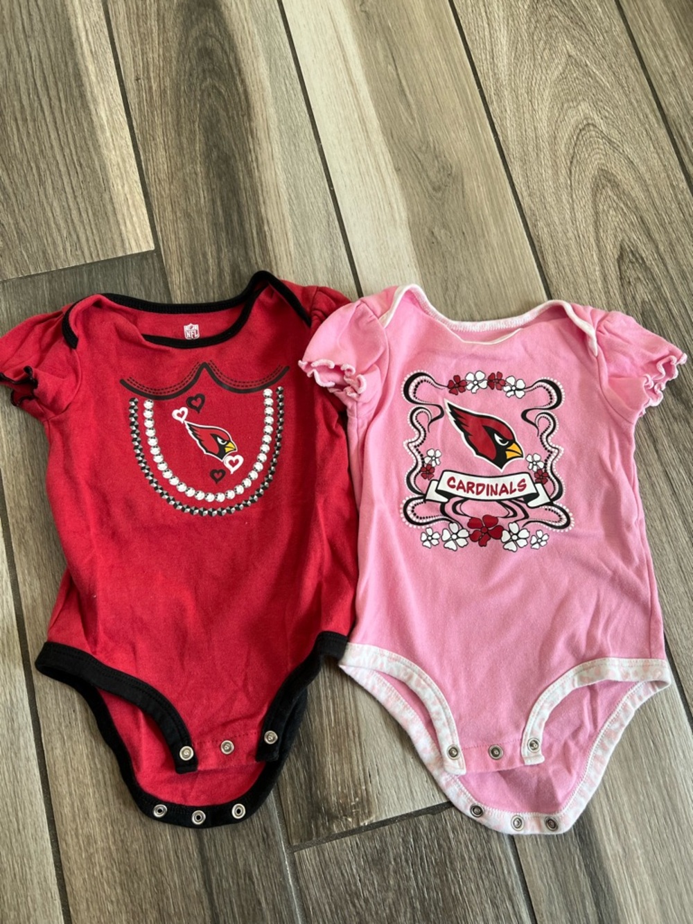 NFL Arizona Cardinals onesies - set of 2